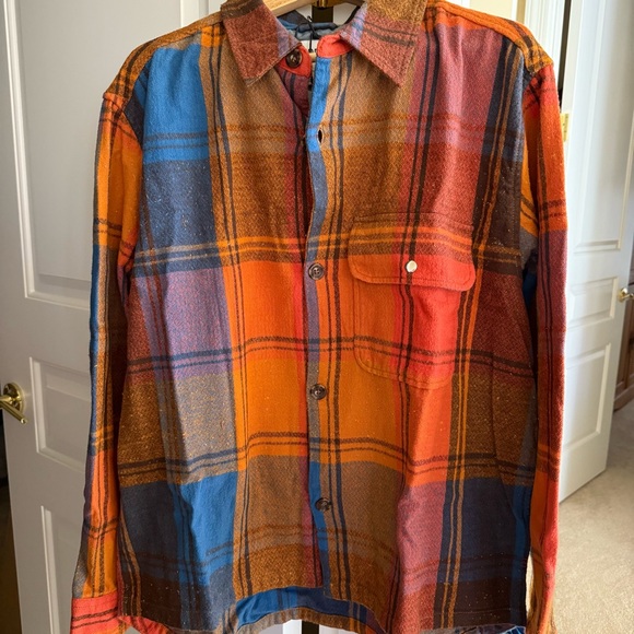 ⬇️NWT Urban Outfitters BDG Mens Plaid Overshirt Size L Color Red/Rouge (On Tag) - Picture 14 of 14